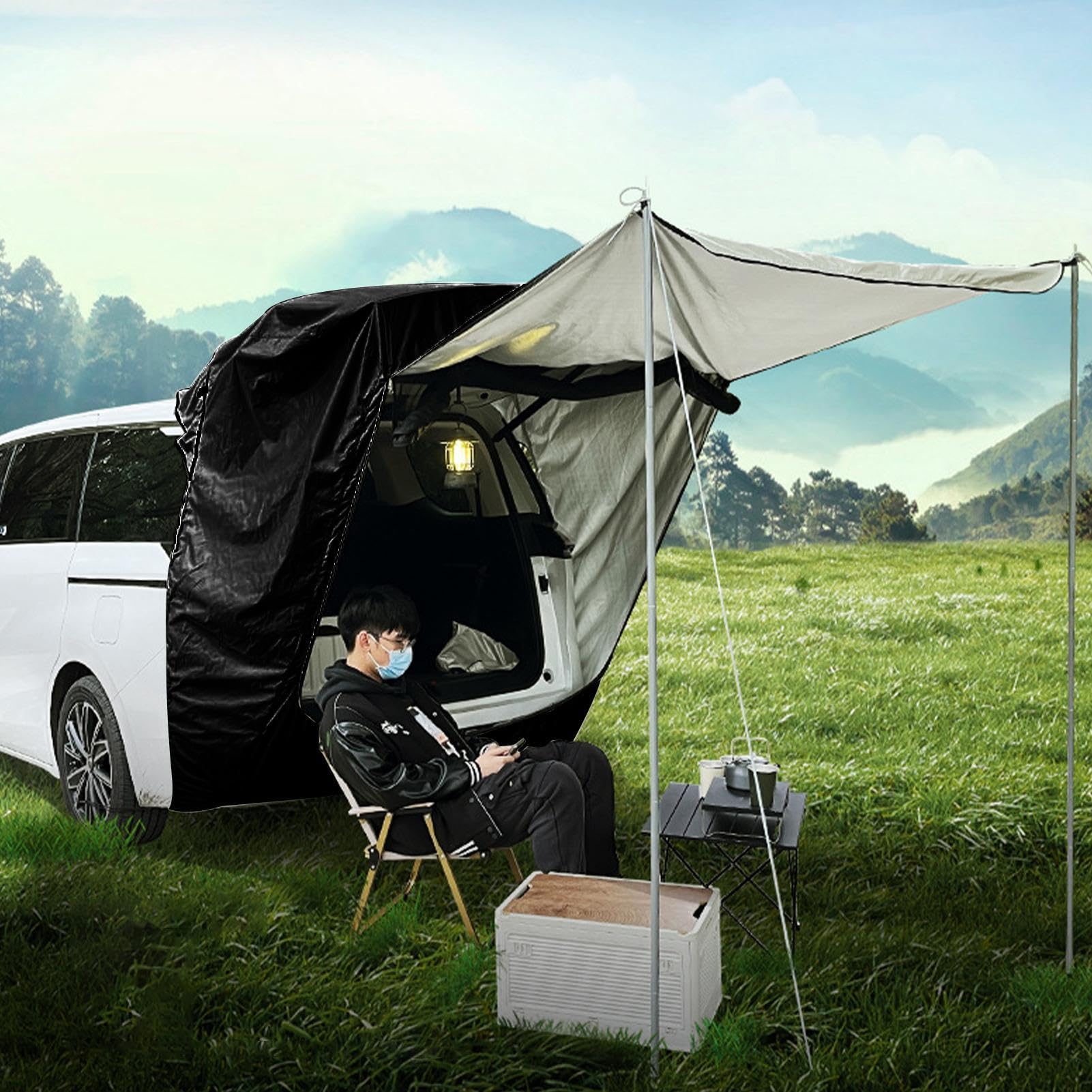 Amazon | 車用テールゲートオーニング | テールテントサンシェード